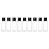 Nsb Herbals 30ml Empty Clear Plastic Bottles Refillable Travel Size Cosmetic Containers Small Leak Proof Squeeze Bottles with Black Flip Cap for Toi