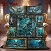 Octopus Art Gallery 2D Flat Pattern Flannel Blanket, High quality All Seasons, Home Decor, Warmth and Comfort, Perfect for Christmas Gifts.