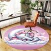 1PC Elephant Moon Clouds Round Chair mat Area Rug - Non-Slip, Floor Mat for Office, Bedroom, home decor Christmas Gift c0528022