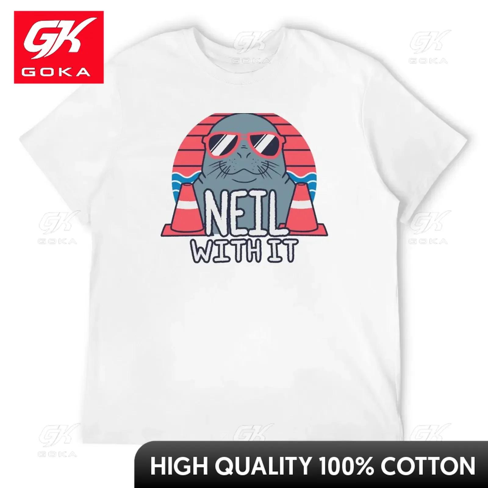 Neil the Seal Deal With It TShirt summer tops shirts graphic tee graphic shirts summer clothes funny t shirts for Unisex S