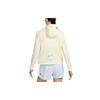 Nike Solid Color Zip Hooded Sun Protection Clothing Women Tops Gypsum FJ7718-744