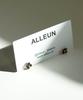 Alleun 925er Silber Onyx Edelstein Kleeblatt Silber Ohrringe