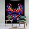Vibrant Phoenix Tapestry  Cosmic Art for Bedroom Decor Modern Style Enhance Your Space with Mythical Vibes and Colors