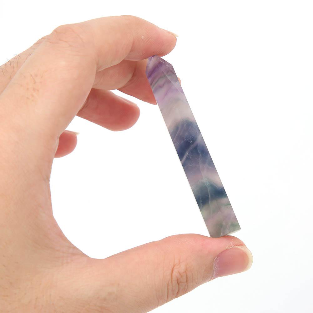 Einspitziger Bunter Fluorit Kristall Säule Heilung Meditation Kristall QuarzZZ0144