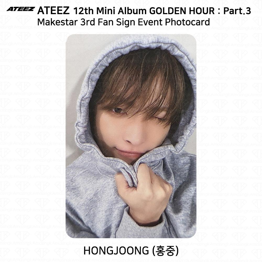 

ATEEZ 12-й мини-альбом Golden Hour Part.3 MakeStar 3-е фан-мероприятие с автографами фотокарточка Hongjoong