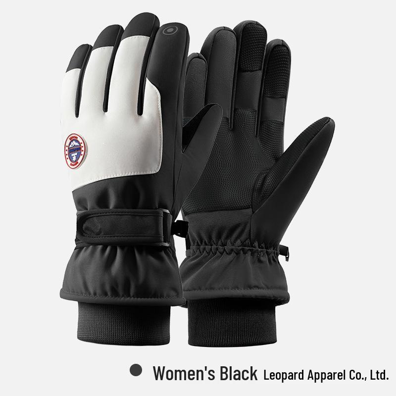 Men's Winter Ski Gloves: Warm, Water-Repellent, Touchscreen-Compatible, Fleece-Lined for Outdoor Sports, Climbing, and Cycling