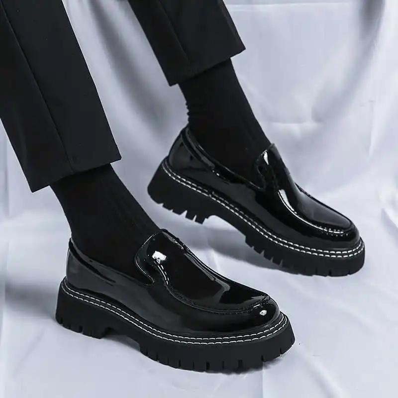 Scarpe Uomo Moda Ufficio Scarpe Eleganti Mocassini Stampa Leopardo Sneakers Sportive Hypebeast Collezione Marchio di Alta Gamma Offerte Sneakersy Sho Leading
