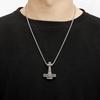 Catena per Maglione Dominante Accessori Nero Ossidato Retrò Martello di Thor Vichingo Ciondolo da Uomo