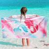 Magic Mermaid Beach Towel for Girls, Colorful Ocean Princess Art Quick-Dry Sand-Free Microfiber Bath Towel for Pool and Travel