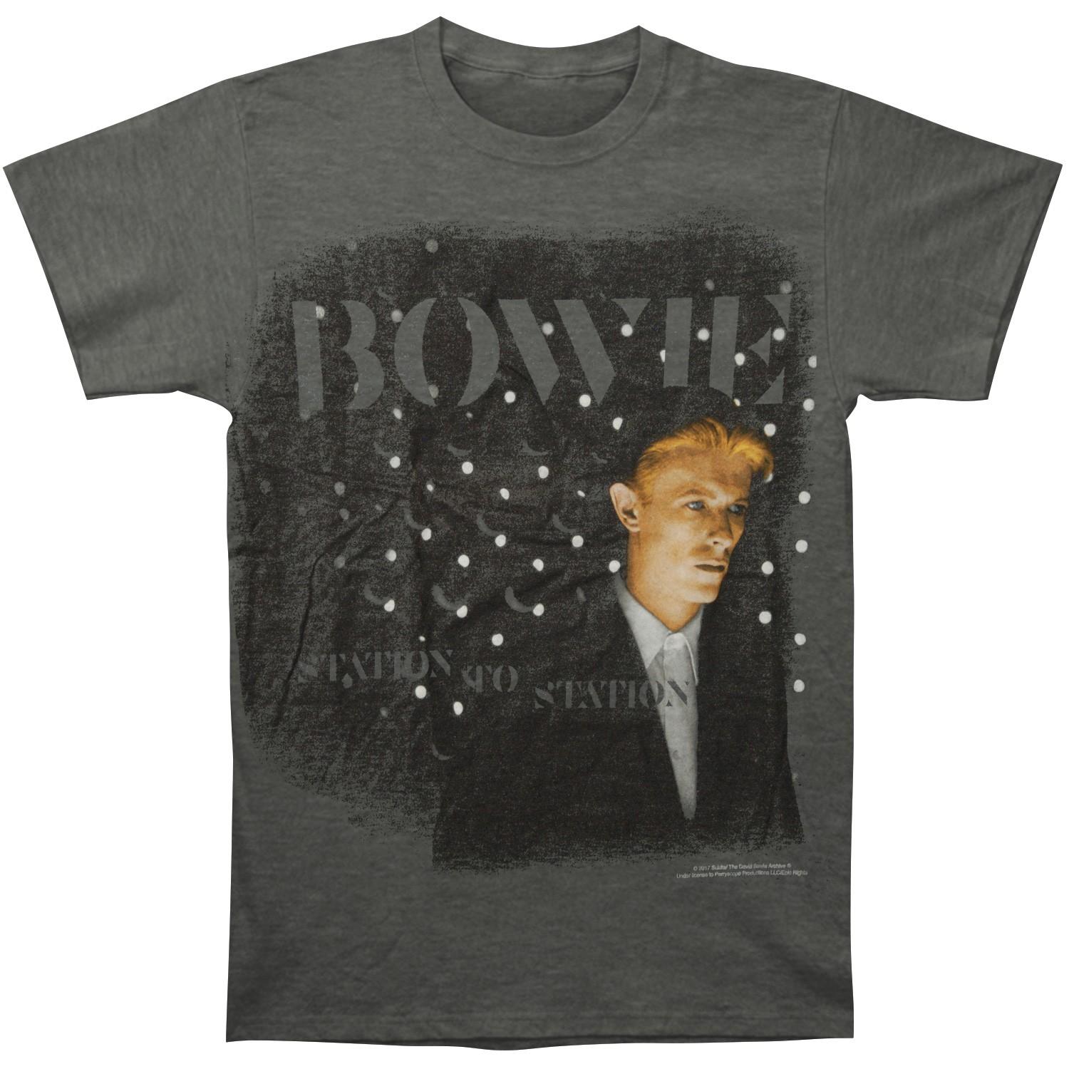Men s David Bowie Station To Station T-Shirt Mens Womens Tees Top Grey S