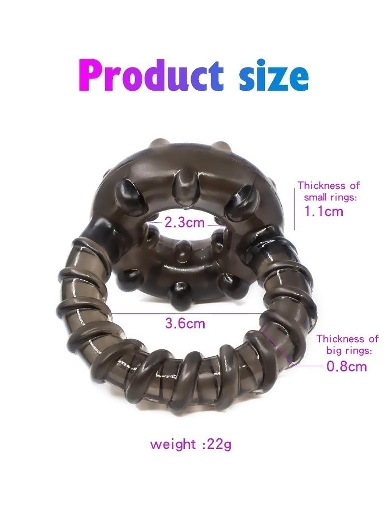 1pcs Men Male Soft Silicone Ring Round Men Time Delayed Rings Hoop Couple Lover