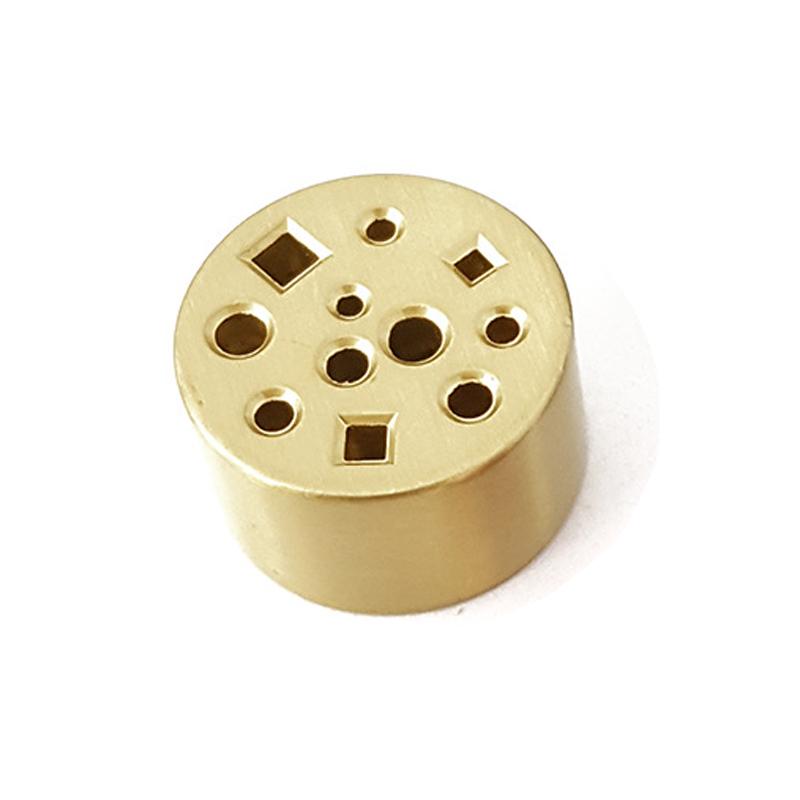 1/4pc 11Hole Incense Holder Mini Round Sandalwood Incense Burner Metal Base Prayer Meditation Creative Home Office Decor Censer