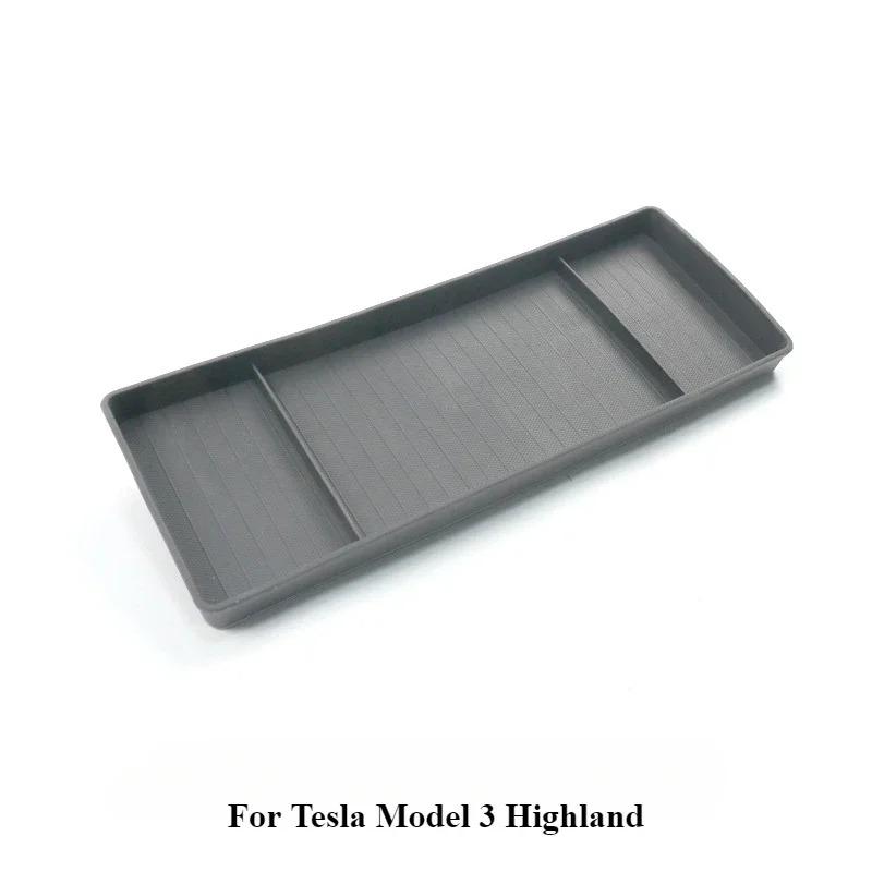 For Tesla Model 3 Highland 2025 Rear Screen Storage Box Center Console Dashboard Bracket Organizer Tissue Box Tray ECT Panel