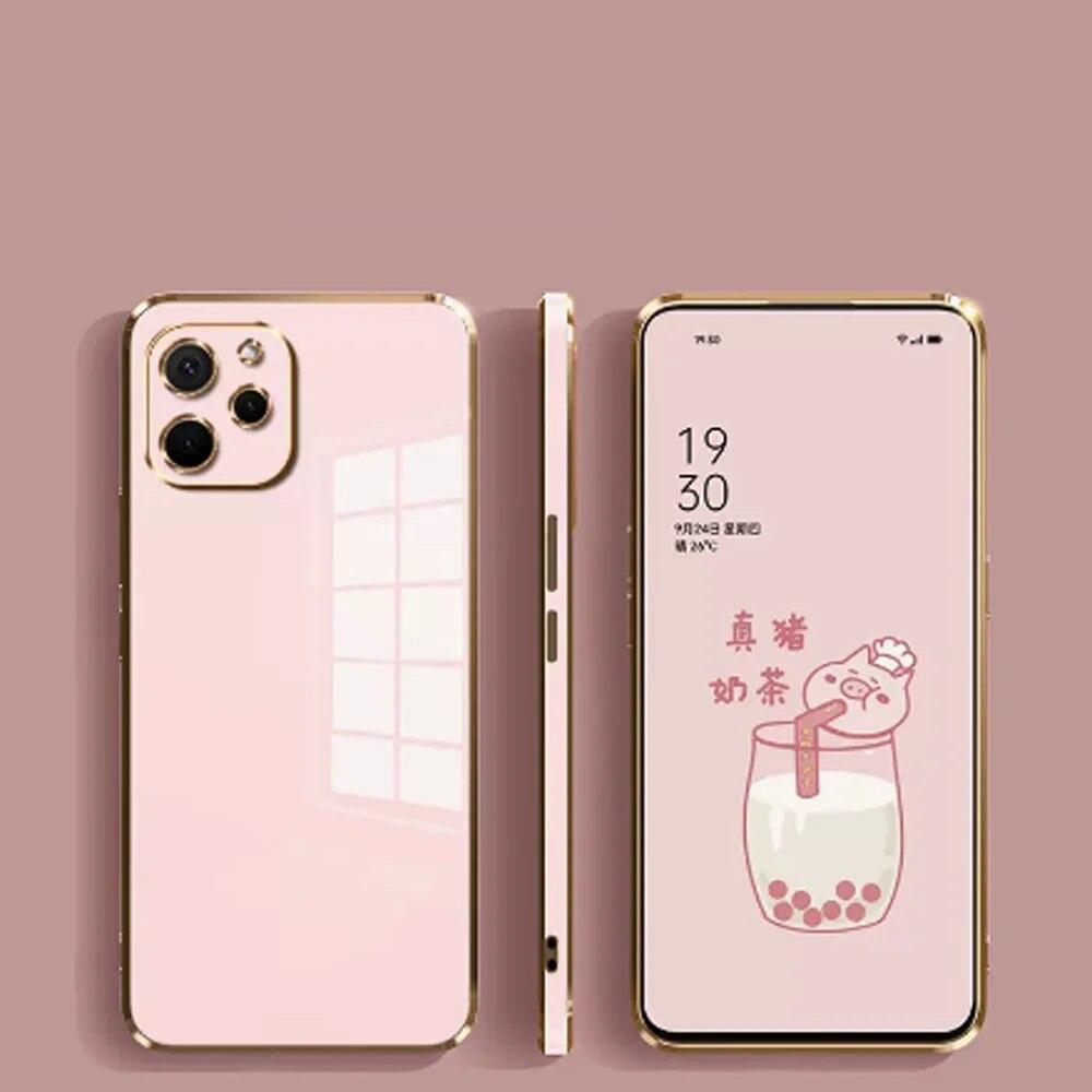 Huawei Nova Y61 uchun g'ilof Huawei nova Y90 Nova Y70 NOVA Y70 Plus nova y60 uchun telefon g'ilofi Konfetga o'xshash zarbaga chidamli qopqoq elektroplatali 6D