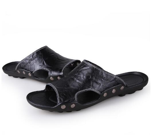

Летние мужские шлепанцы с открытым носком, пляжные мокасины, сандалии на мягкой подошве, дышащие мужские сандалии, тапочки D310 42