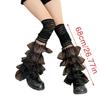 Women Girl Summer Sweet Cool Pile Sock Solid Color Lacy Hem Knee Length Stocking Women Girl OOTDs Wearing for Daily
