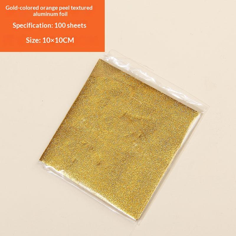 100 Sheets Gold Foil Candy Wrappers Square Gilded Aluminum Foil Paper Chocolate Wrappers Diy Decorations