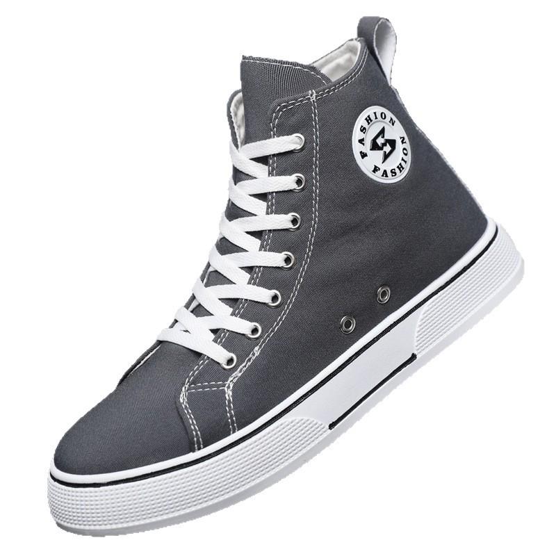Men's Harajuku-Style High-Top Canvas Shoes: Trendy, Comfortable Casual Footwear for Teenagers and Students