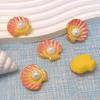 New Arrive 100Pcs Kawaii AB Plated Pearl Shells Flat Back Resin Cabochons for Home Decoration Figurine Crafts Accessories
