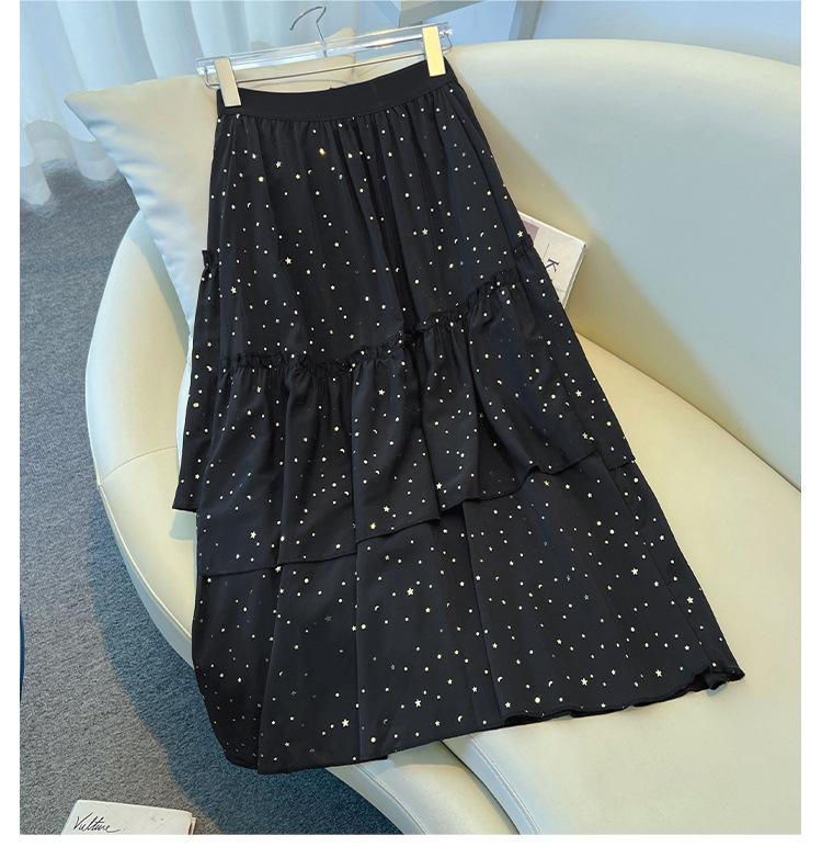 Dámská sukně s vysokým pasem nadměrné velikosti Letní nová áčková dortová sukně