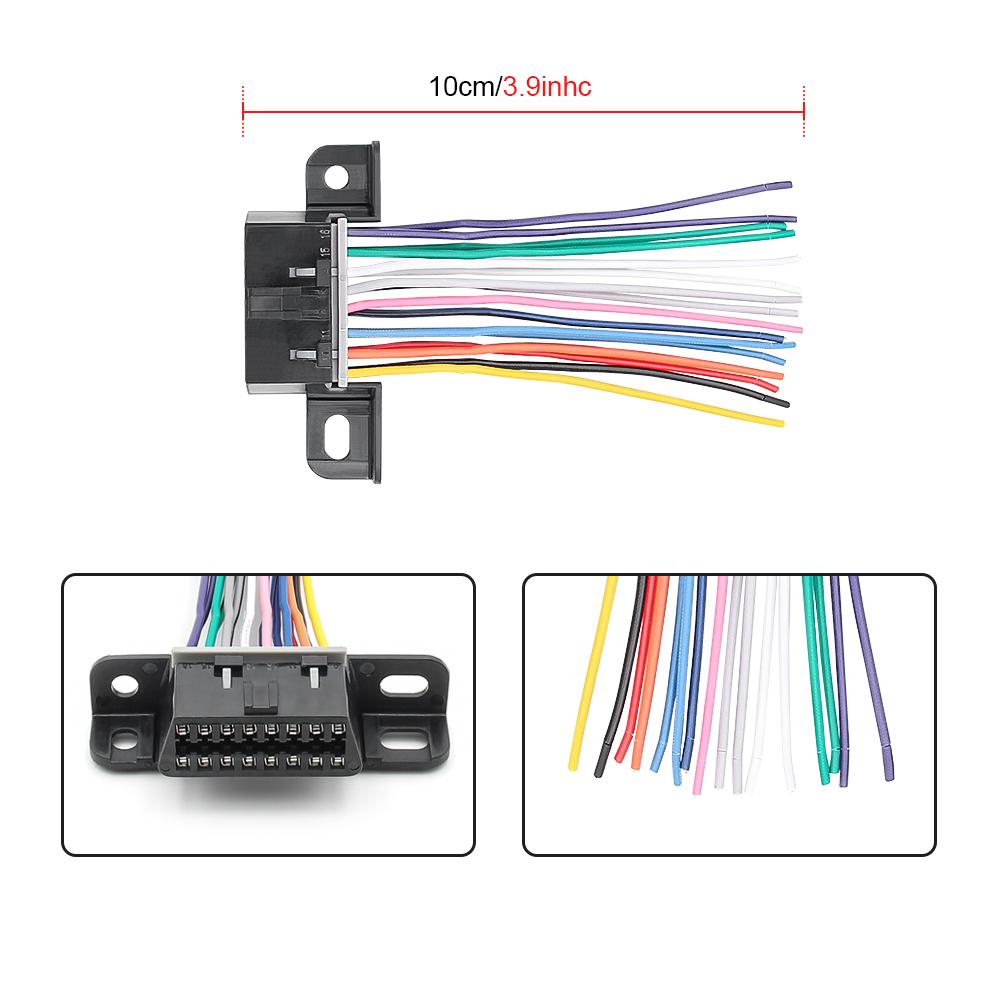 J1962 OBD2 Female 16 Pins Diagnostic Interface Extension Cable OBD2 Extension Cable High-quality