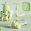 2-In-1 Children'S Scooter Baby Kickboard 3 Height Adjustable 3-Wheel Music Light Foldable Micro Kcik Scooter Boy Girl Ages 2-10