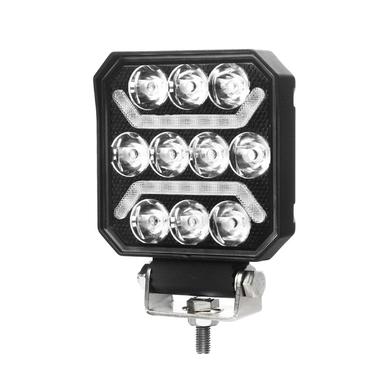 

15w Square 10 светодиодов белого янтарного противотуманного света с дорожной рабочей лодки