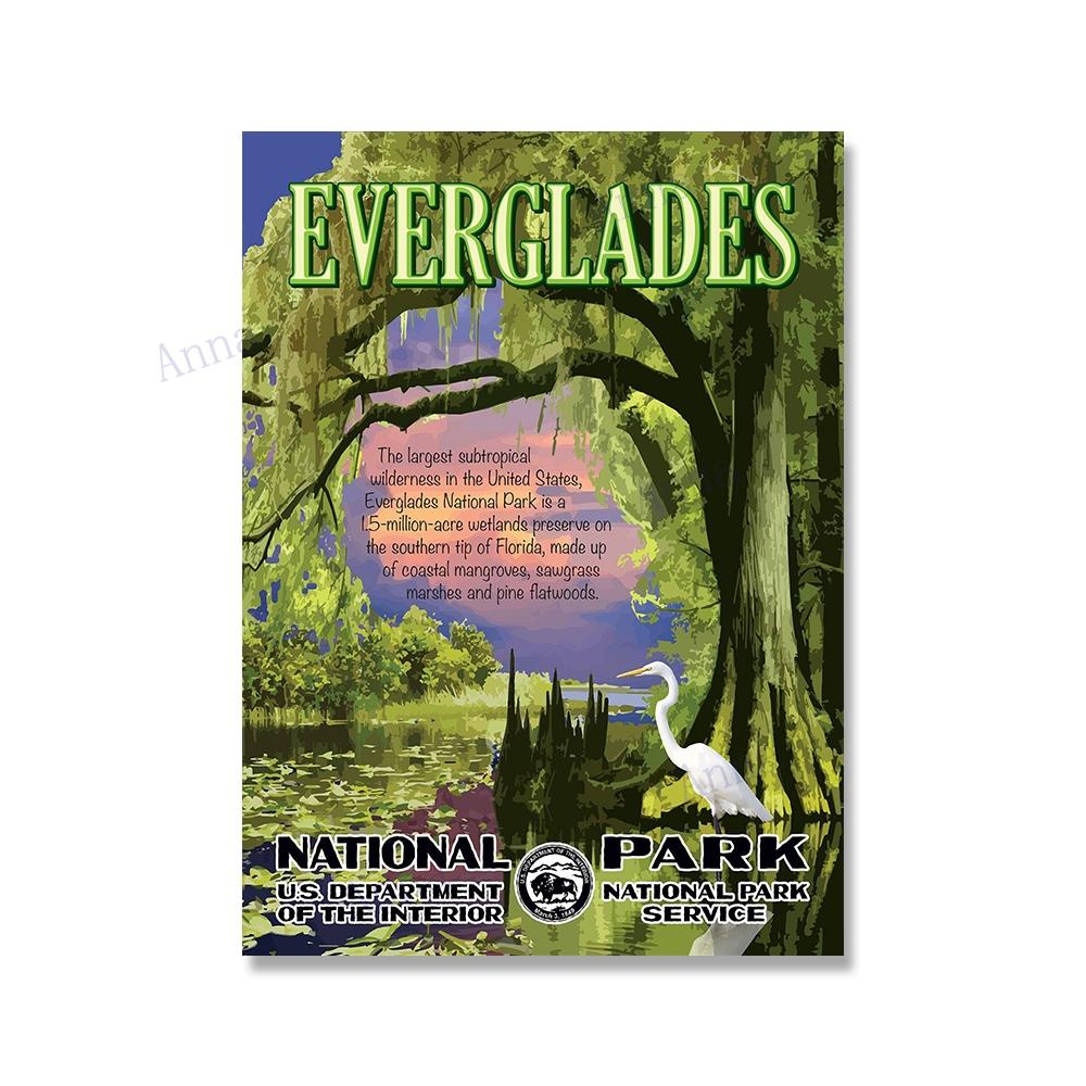 

Национальный парк с принтом горы, винтажное искусство, холст, живопись, путешествия, плакаты с городами, ретро пейзаж, настенная картина для гостиной 21x30cm No Framed