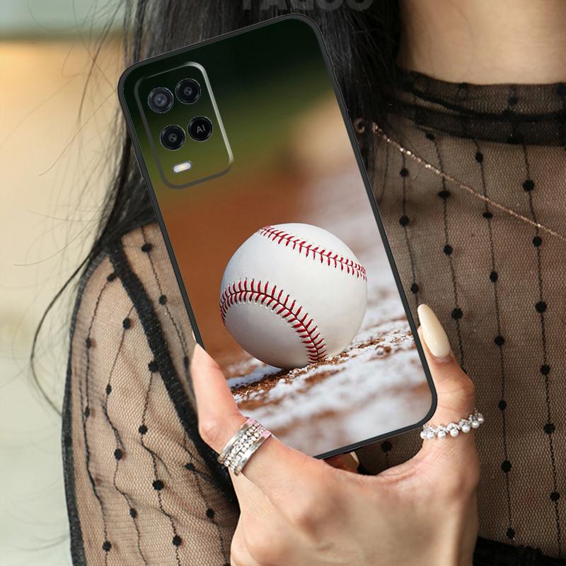 Baseball Case For Oppo A5 Pro A15 A17 A57 A77 A18 A38 A58 A78 A98 A94 A74 A54 A40 A60 A80 A96 A76 A16