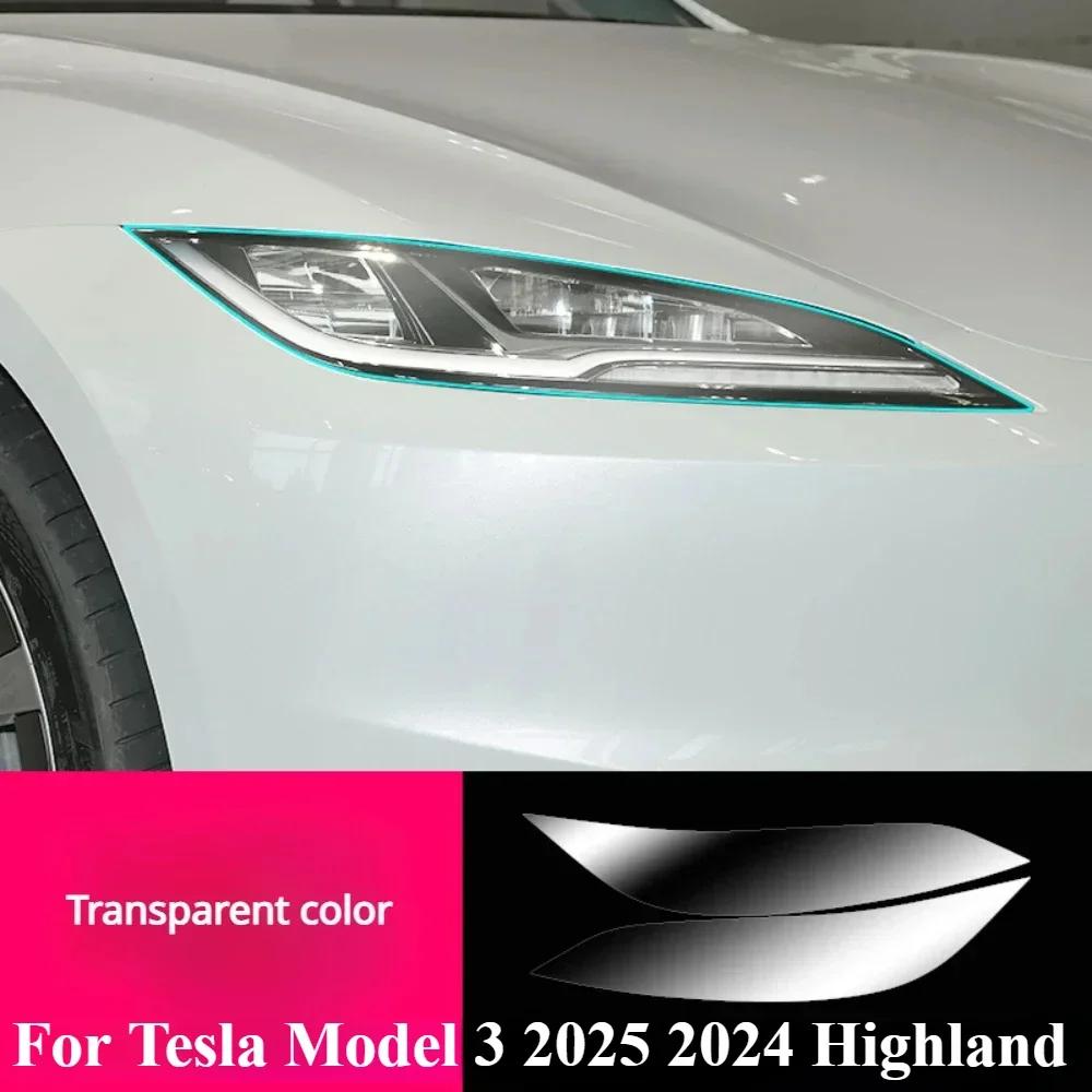 For Tesla Model 3 Highland 2024 2025 Accessories Exterior Headlight Taillight Anti-scratch TPU PPF Protective film Refit Sticker