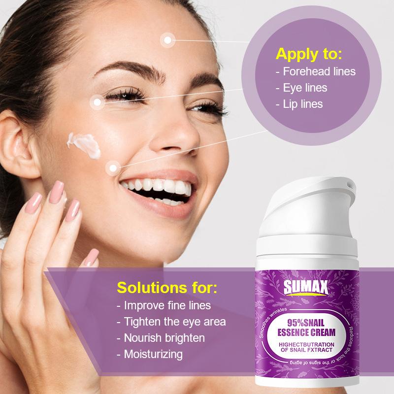 50ml Duckbill Press Bottle Snail Essence Face Cream Mooth Delicate Radiant and Translucent Rapid Absorption of Skin Retinol Anti Aging Serum