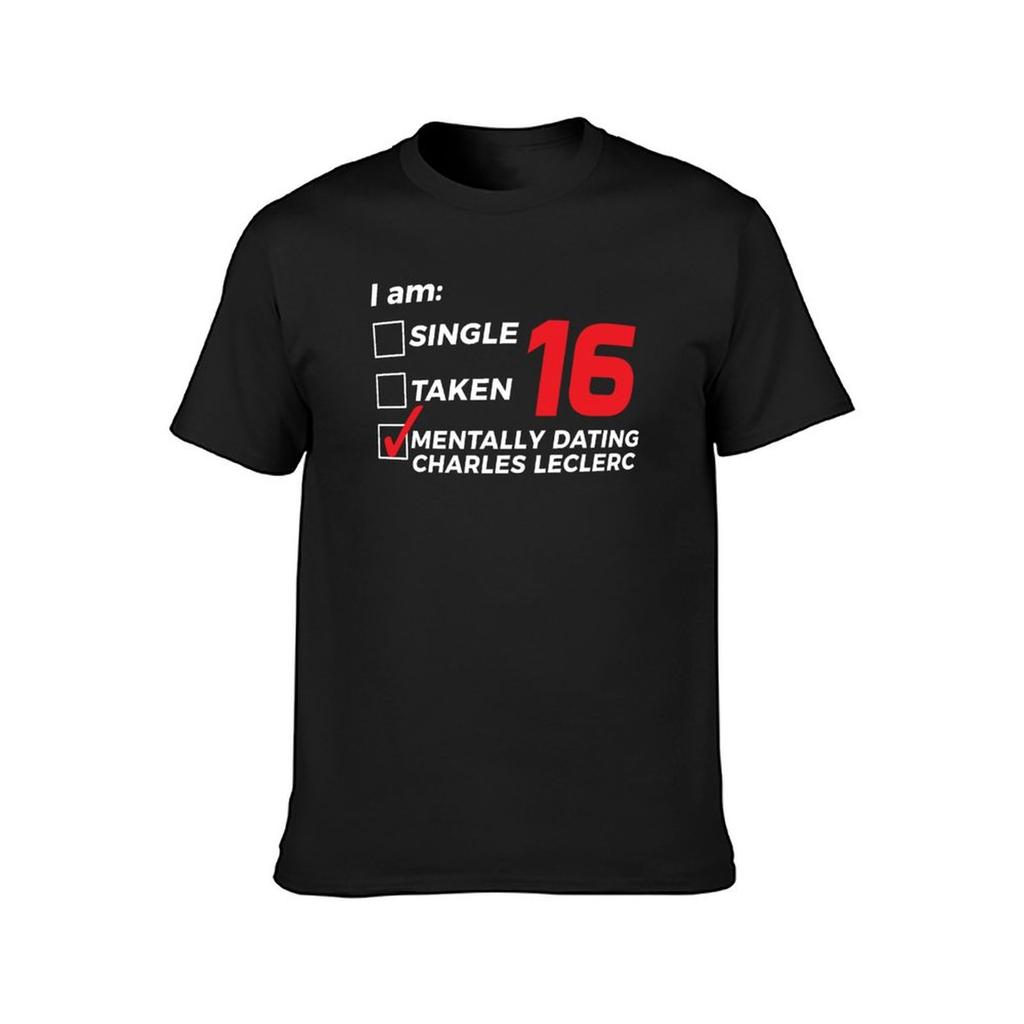 Charles Leclerc Mental Dating T-Shirt Tops Kurzarm-T-Shirt Herren Grafik-T-Shirts