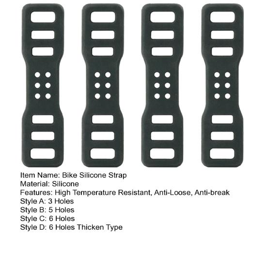 4 Stück Fahrrad Silikonband Gute Elastizität Bruchfest Fixiert 37747 Löcher Rückspiegel Fahrrad