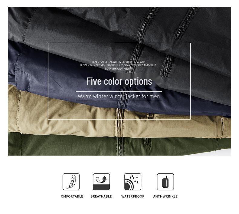 Herren Herbst- und Winter-Winddichte Wasserdichte Bergsteigerjacke - Hohe Dichte, Verdickt, Mit Samt, Outdoor Lässig.