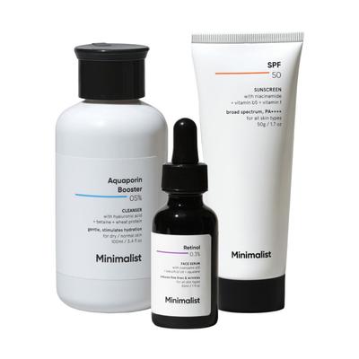 Anti-aging Skin Care Kit (100 Ml + 30 Ml + 50 G), Anti-Aging Kit Set,