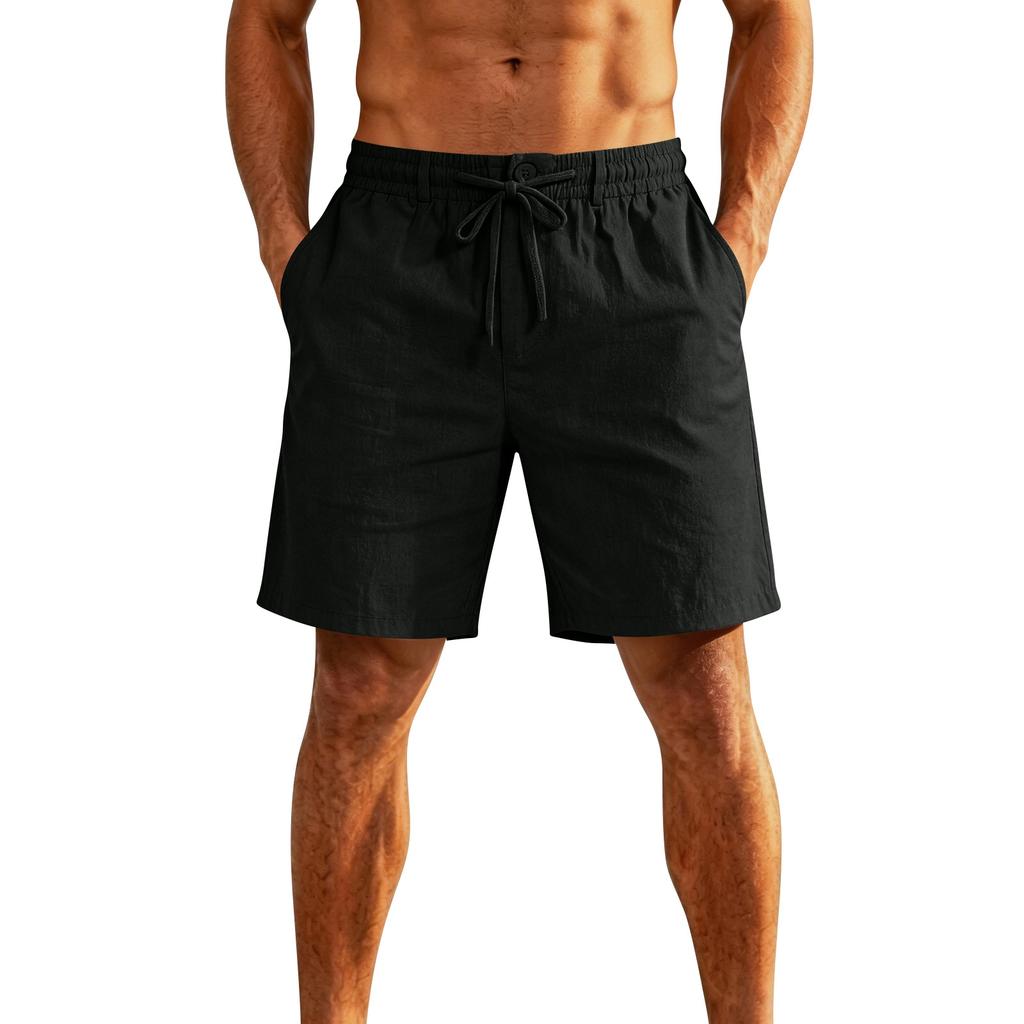 Men Drawstring Waist Outdoor Athletic Shorts Relaxed Fit Lightweight Breathable Fabric Casual Style Versatile Design