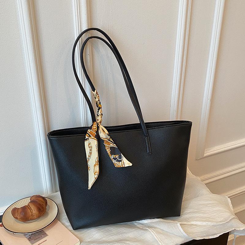 Tote Bag for Women, Fashionable and Simple Handbag, Silk Scarf Decorative Shoulder Bag, Armpit Bag, Temperament Women's Bag