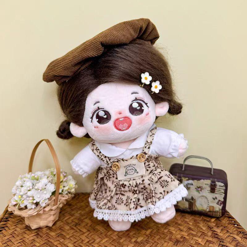 20cm Idol Plush Doll Cotton JK Uniform Clothes Kpop DIY Doll Dress Up Clothing Skirt Suit Socks Toy Accessories Girl Gift