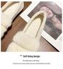Women's Summer Flat Fur Bean Shoes with Rabbit Hair, Plus Size, Wear Outdoors