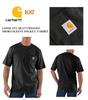 Carhartt K87 Short Sleeve Pocket Black T-Shirt, (Small, Black) [Used]