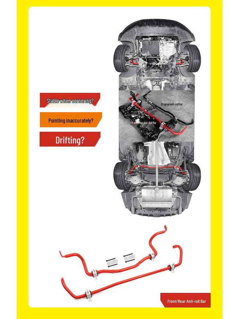 Lynk&Co 01/02/03/05 Chassis Reinforcement: Front Strut Bar with Anti-Roll Damping.