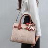 Aidrani Genuine leather women's handbag, embroidered craftsmanship, high-quality cowhide square bag