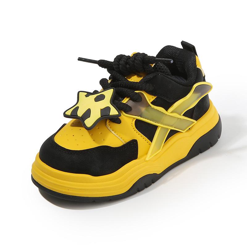 Children's Sports Shoes 2025 Spring and Autumn New Boys' Casual Shoes Lightweight Trend Girls Board Shoes Soft Sole Baby Shoes Single