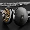 Retro Golden And Silvery Double Dragon Quartz Pocket Watch