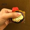 Soft TPR Squeeze Toy with Hanging Chain Simulated Octopus Meatball Shape Portable Keychain Stress Relief Ball Material Pinching Decompressing