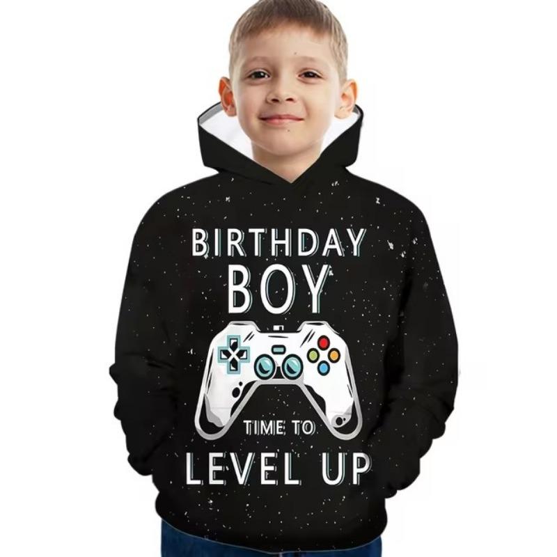 Retro Sporty Cartoon Hoodies Daily Harajuku Kawaii Comfortable Streetwear Vintage Kids Sweatshirts Autumn Winter Clothes