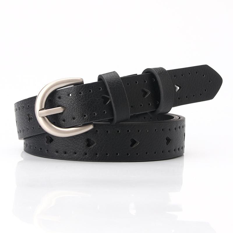 Trendy Women's Belt, Fashionable Pin Buckle, Simple and Versatile Women's Personalized Belt, Love Hollow Decorative Belt
