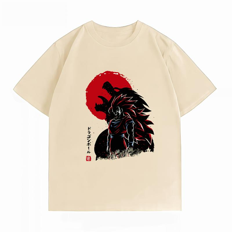 Dragon Ball Goku Super Saiyan 4 Japanese Style Print Tshirt Casual Short Sleeve Cotton Anime Streetwear Unisexs Tshirt