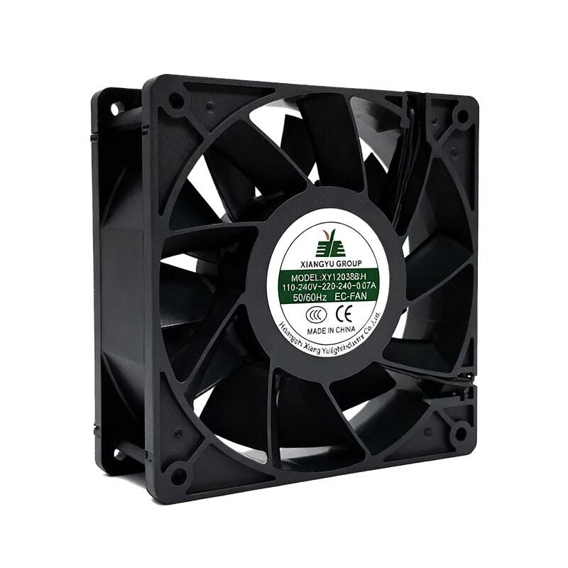 XY12038B2H 220V Silent EC Fan for Refrigerator Freezer Showcase Ventilation and Condenser Cooling