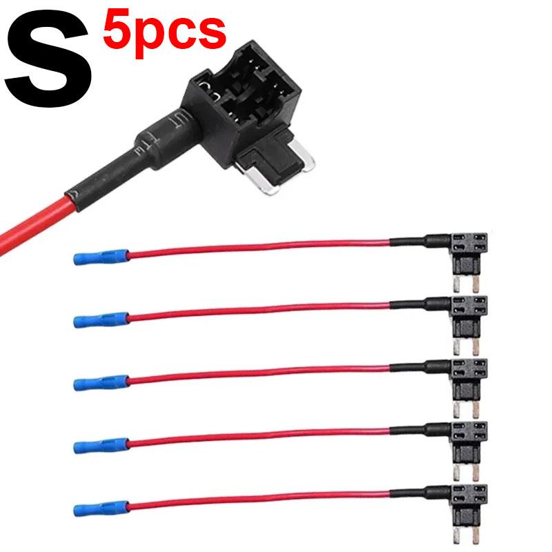 

5/10 ШТ. Автомобільний тримач запобіжника Додавання ланцюга MINI МАЛИЙ СЕРЕДНІЙ Адаптер-відгалужувач Мікро Міні Стандартний Плоский Автомобільний запобіжник з тримачем